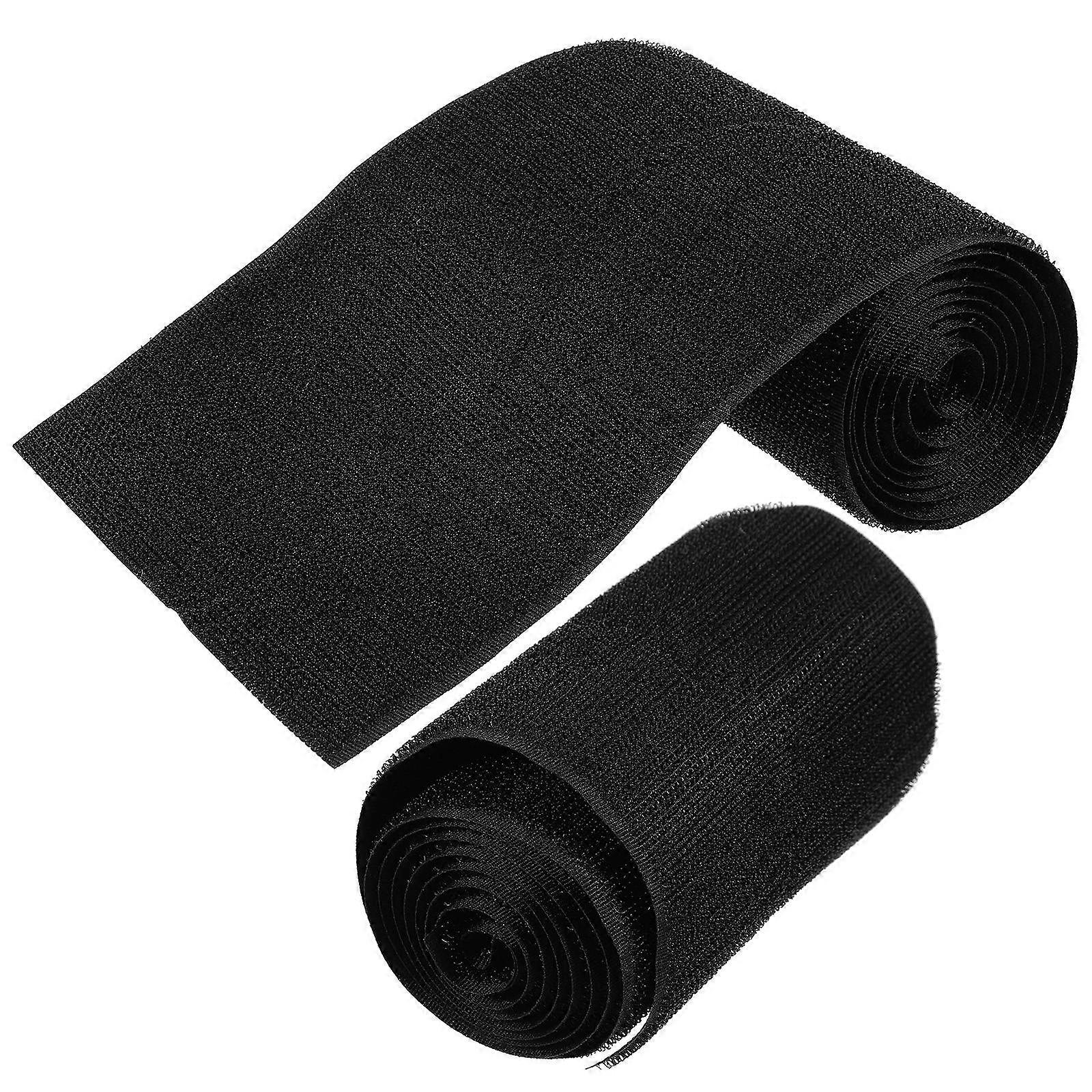 Black Floor Cord Cover for Cable Management with Polyester Material for Home Use 2pcs 1 Meter