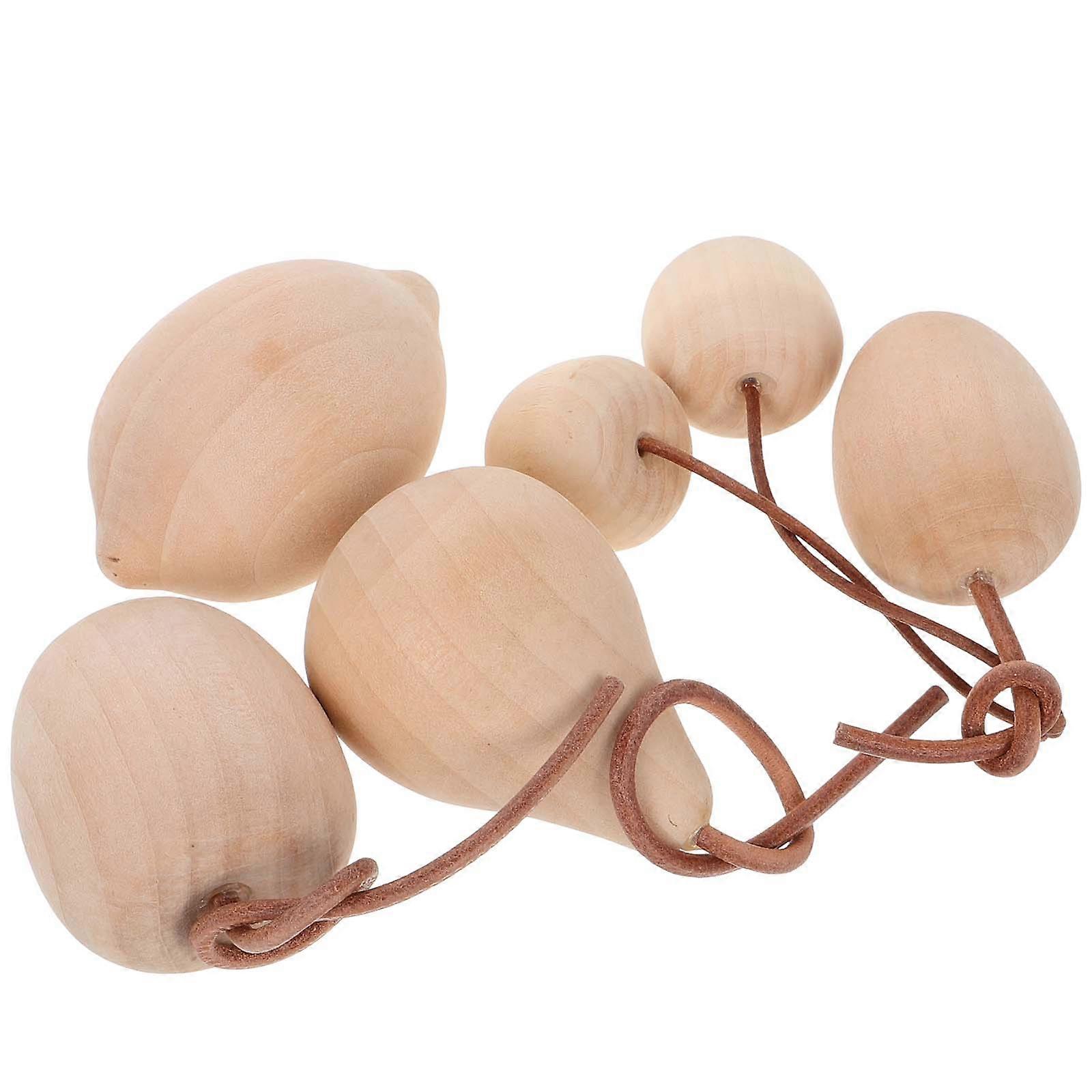 Wood Fruit Crafts for Decoration Assorted Color Synthetic Material 5Pcs Easy to Use and Paint