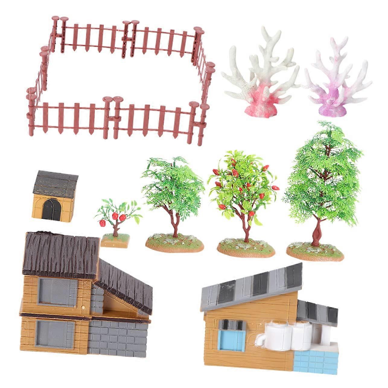 Model Farm Scene Toy Set - Realistic Farm Decoration, 1:32 Scale, Plastic, Simulation for Kids and Collectors