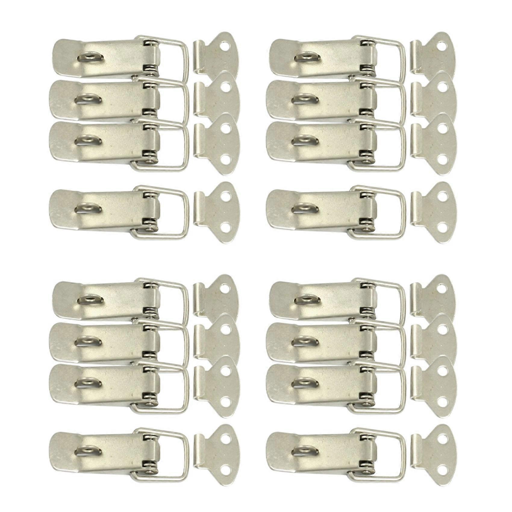 16 Pcs Hardware Cabinet Boxes Spring Loaded Latch Catch Toggle Hasp