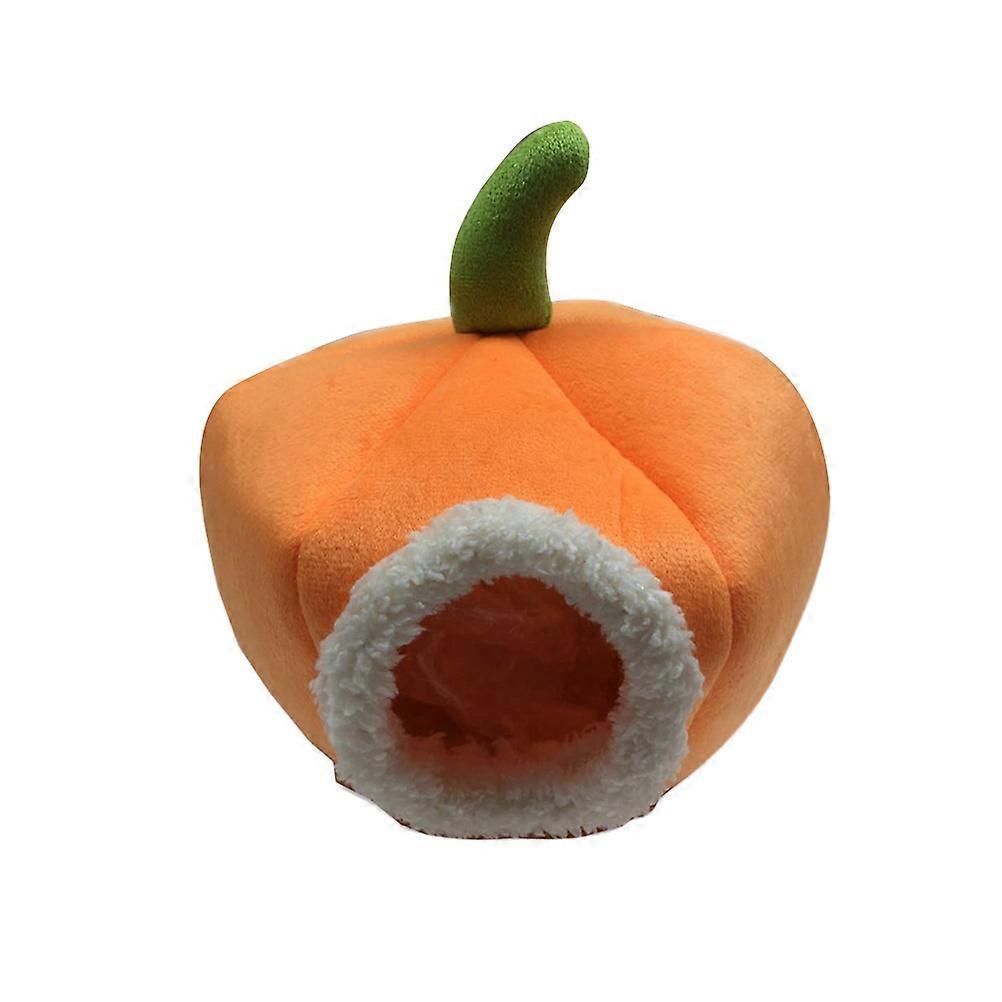 Pumpkin Shape Warm Sleeping Pad For Small Pets Travel Outside 20X18X18cm 1Pack