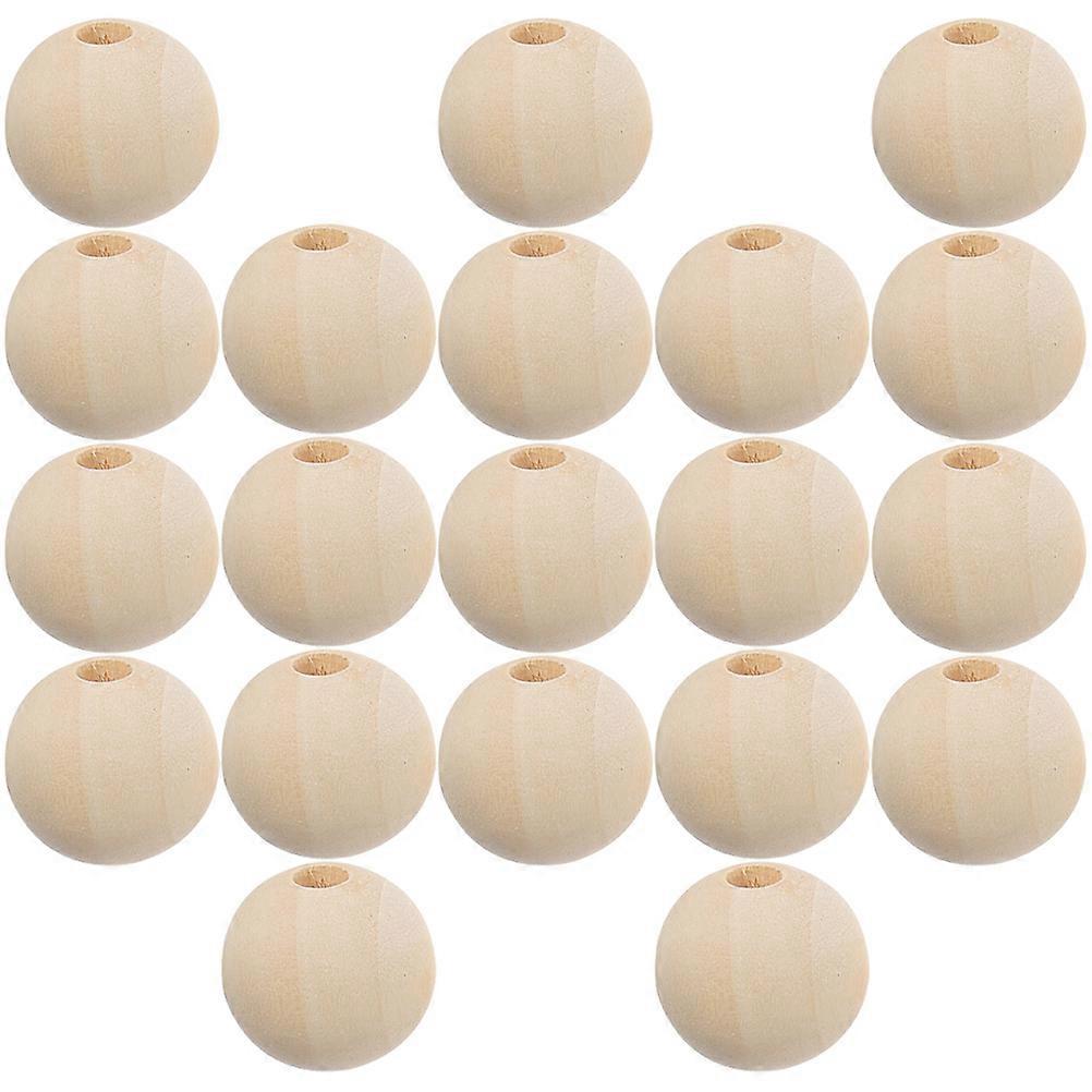 DIY Craft Beads Set with 100 Light Brown Wooden Beads for Jewelry Making and Garland Crafts
