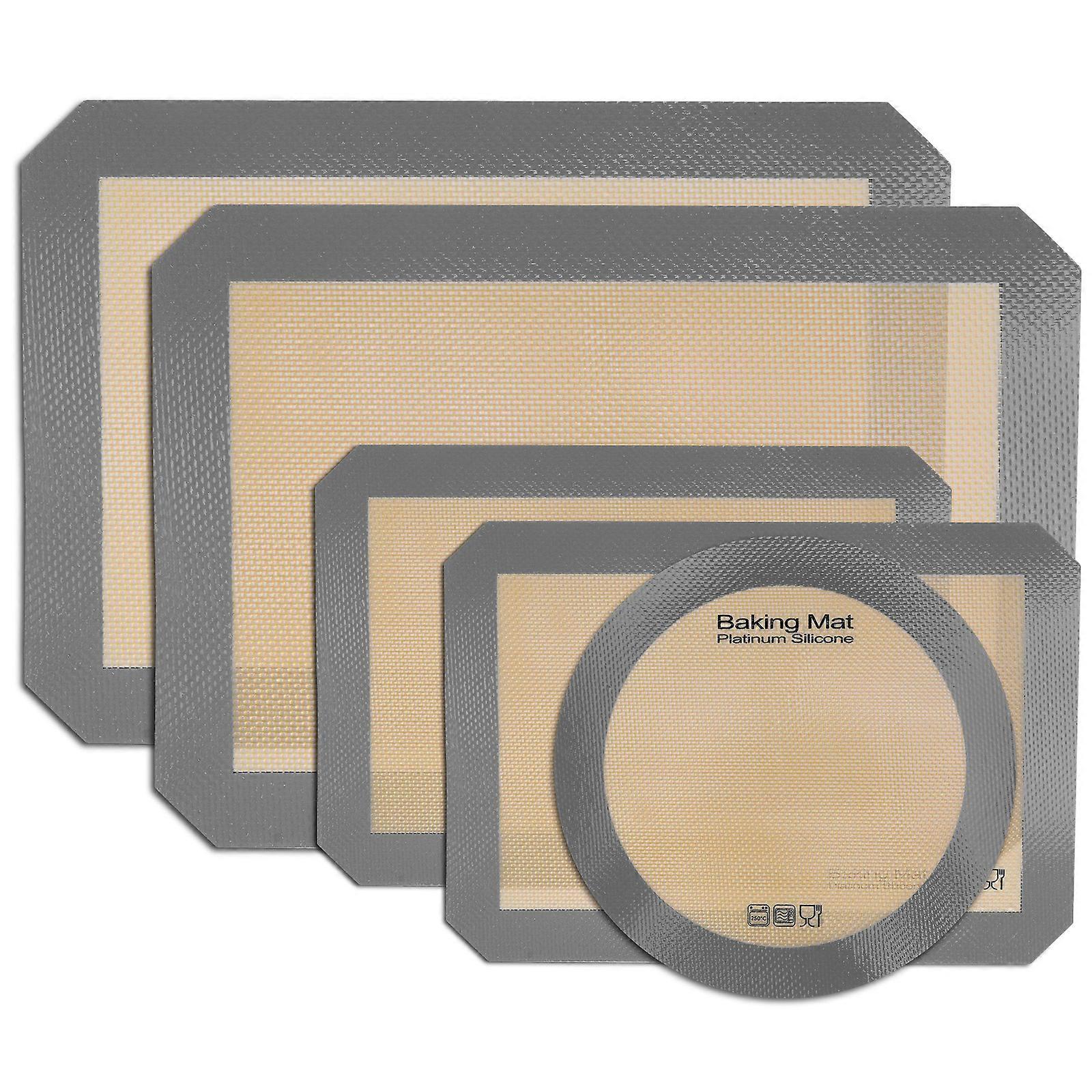 Baking Oven Mat Silicone Baking Sheet 5pcs Gray