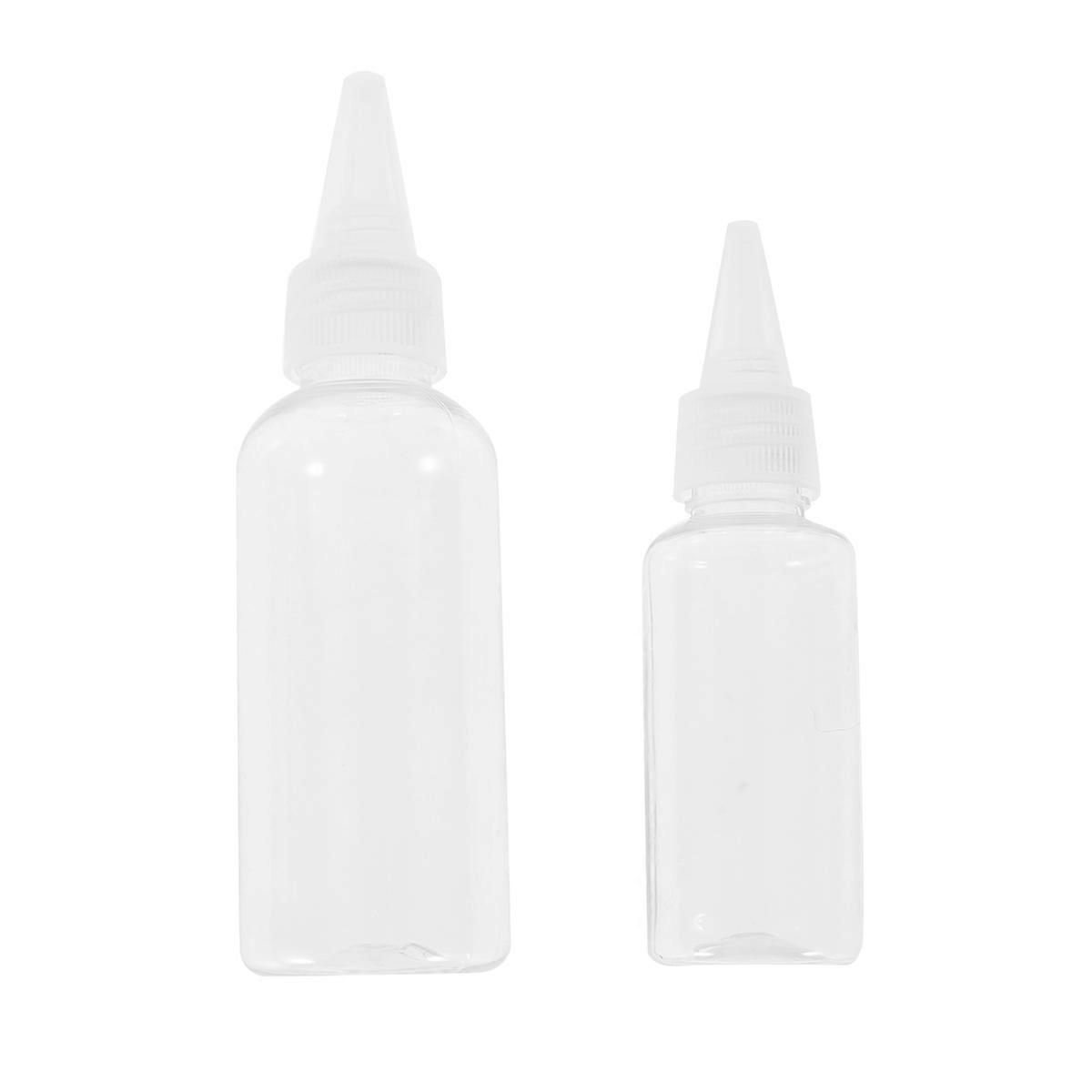 20Pcs Mini Squeeze Bottle Set Transparent for Restaurants with Pouring Function for Arts and Crafts