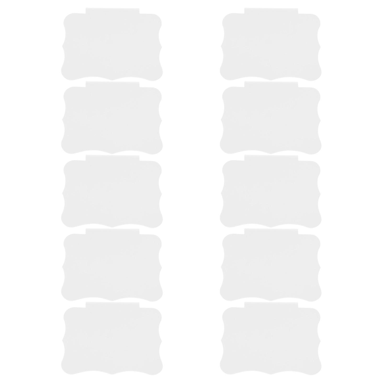 White PVC Label Holders for Display 10pcs Removable Basket Clips Kitchen Bin Labels Lightweight