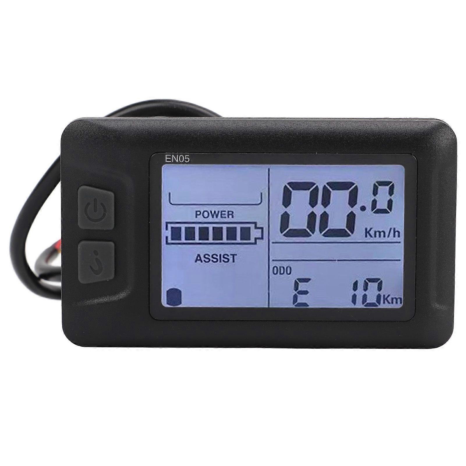 Electric Bike LCD Display Meter ABS 36V 48V Universal Control Panel for 22.2mm Handlebar