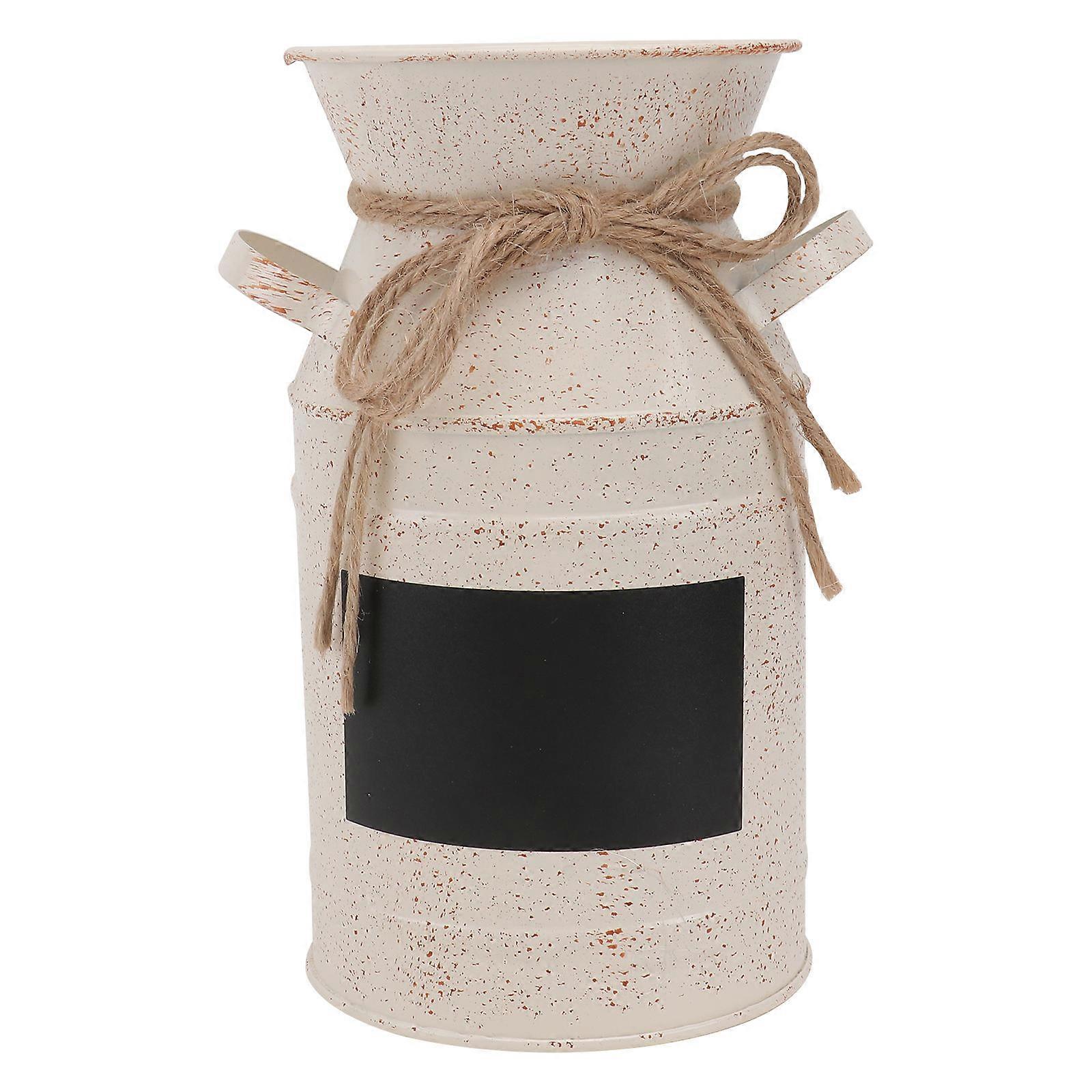 Assorted Color Small Flower Bucket For Home Office Decoration 19x10cm Retro Look 1Pack