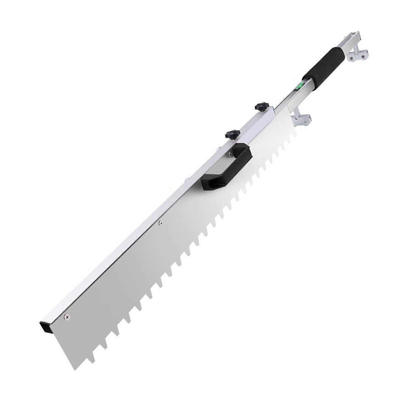 Stainless steel trowel with level, 26 mm, trapezoidal tool for distributing joint mortar, 60 x 100 cm blade, for tilers.