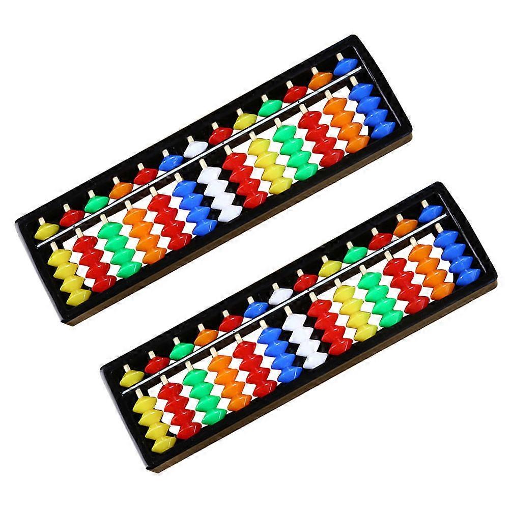 Colorful ABS Abacus Toys for Kids Math Learning Portable Design 2 Pcs Assorted Color
