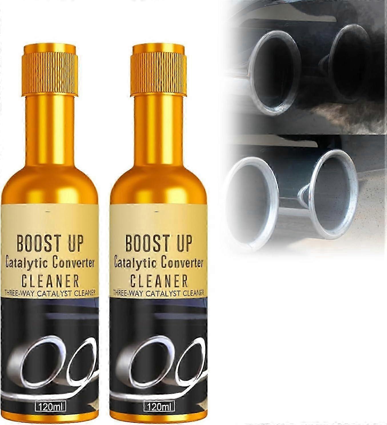 Araba Dönüştürücü Egzoz Temizleme Sıvısı, 120ml Anında Araba Egzoz Temizleyici Toz Lekesi Çıkarıcı, Katalitik Konvertör Temizleyici, Yakıt ve Egzoz Sistemi Clea