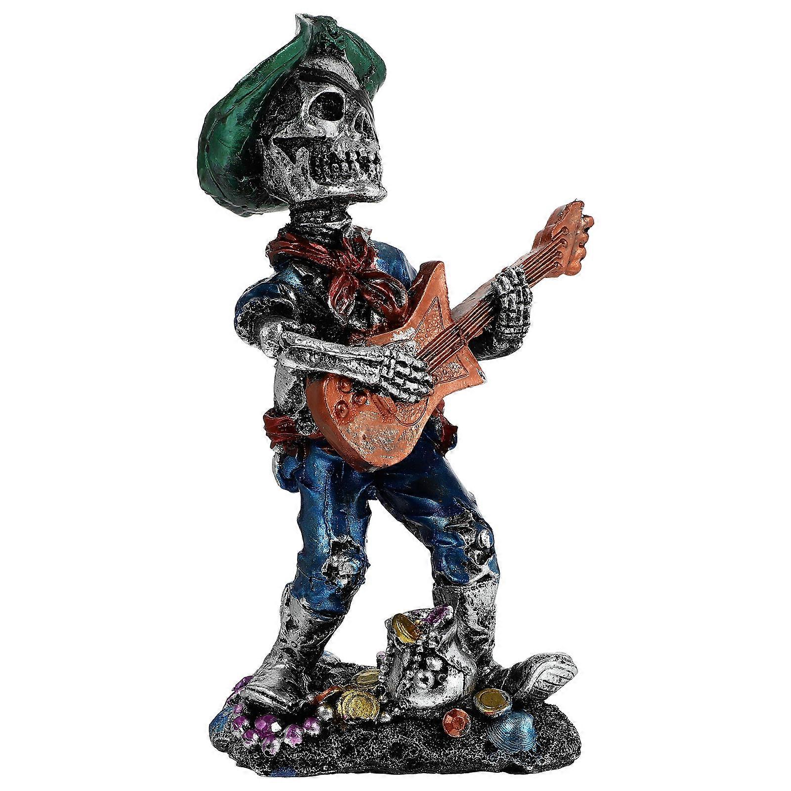 Halloween Skull Tabletop Statue 1Pc Cute Skeleton Adornment For Kids And Friends With Colorful Design And Waterproof Technology