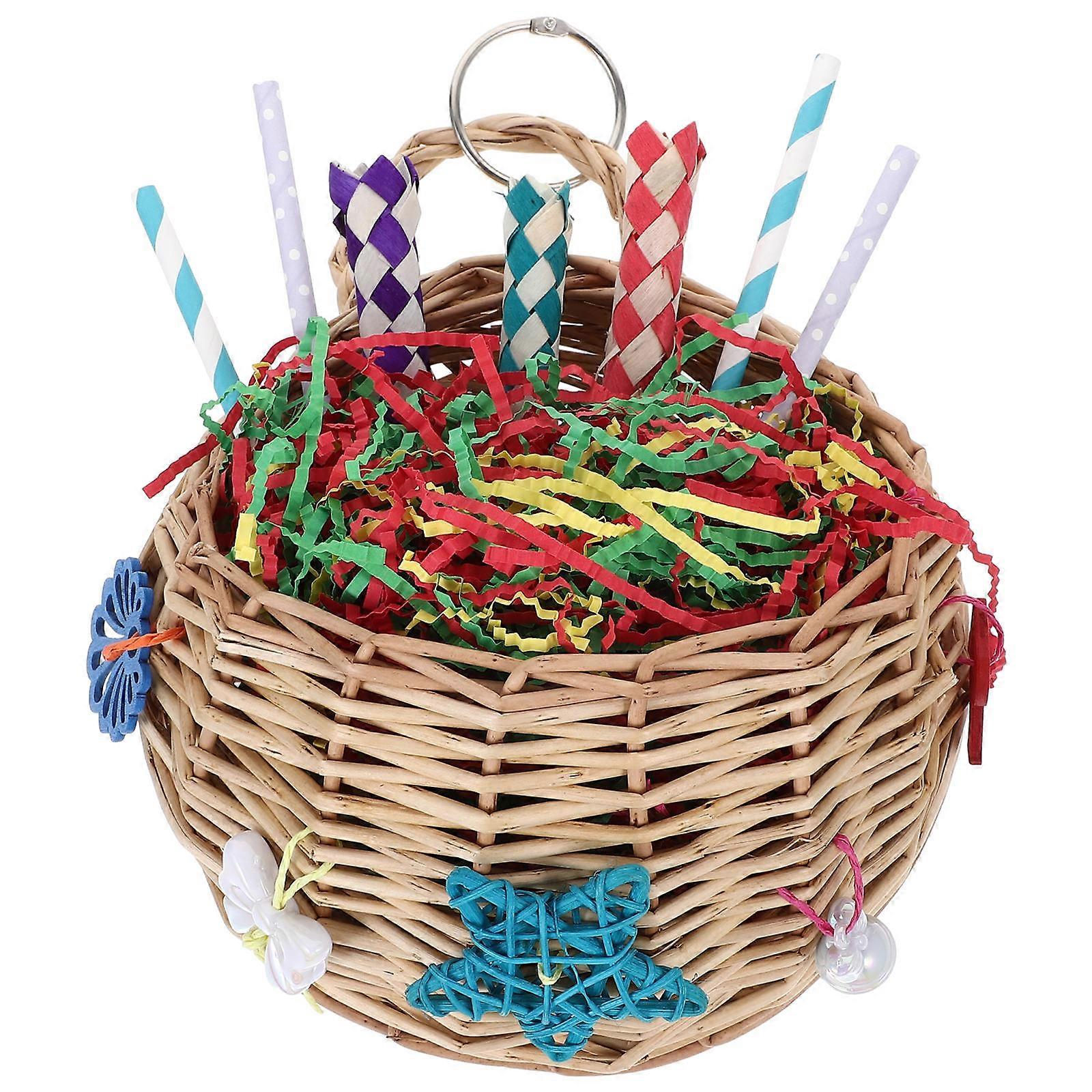 Bird Chewing and Foraging Toy Hanging Ornament for Birds 1 Set