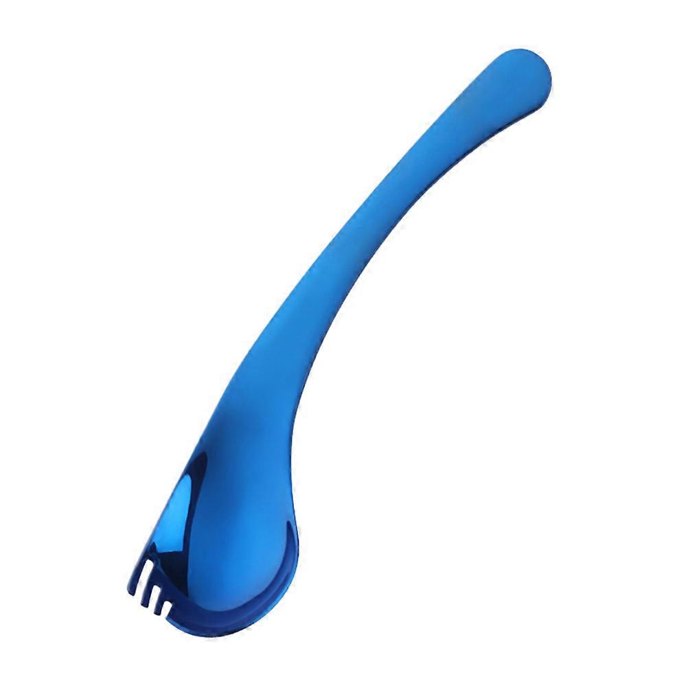 Stainless Steel Fruit Fork Spoon Set for Eating Fruit Stylish and Comfortable Blue Piece