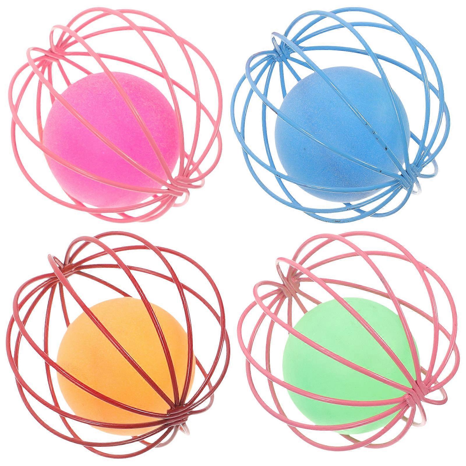 4個のインタラクティブキャットボール猫用プラスチックボールアソートカラー