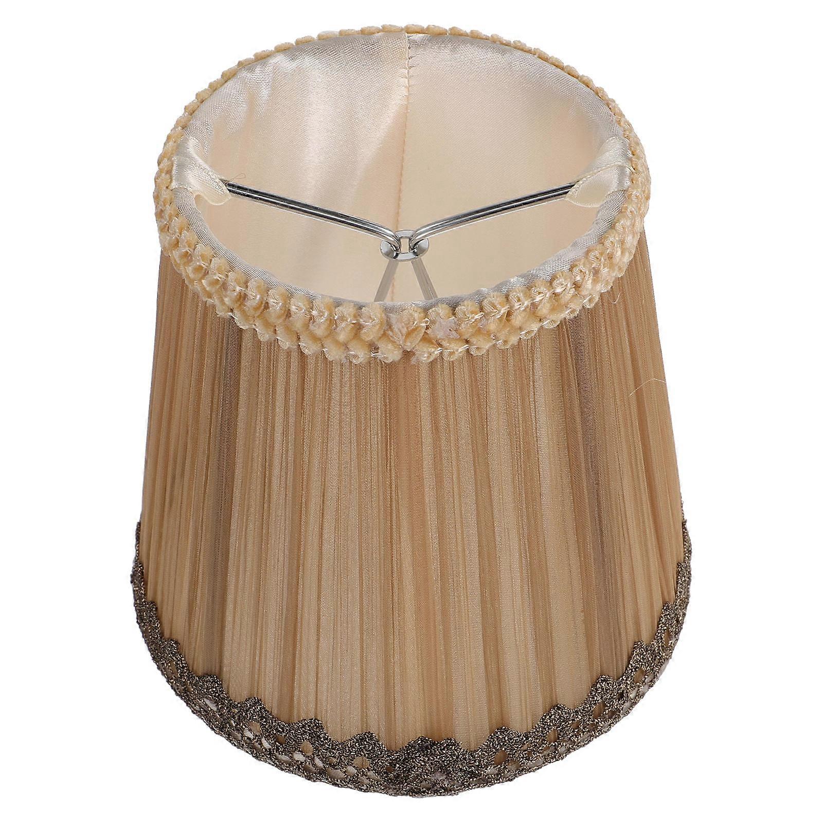 Fabric Wall Lampshade In Orange For Bedroom Use Providing Warm Atmosphere With Elegant European Style 1Pcs