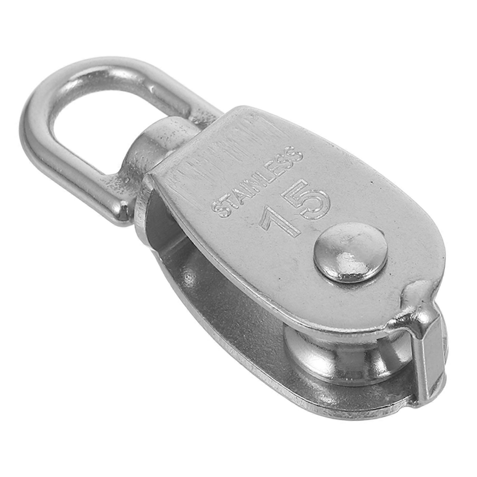 Bloco de polia de aço inoxidável para levantamento com polia giratória resistente