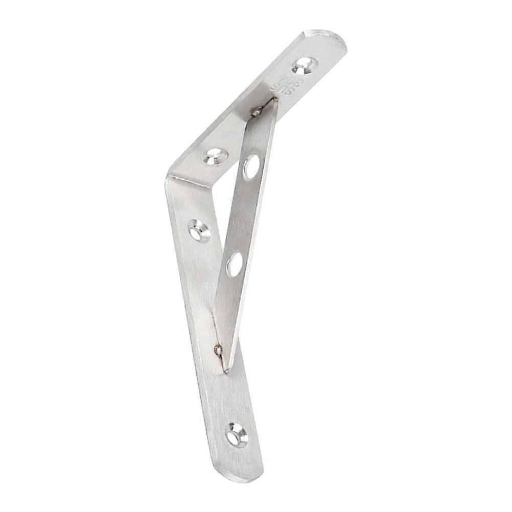 Sturdy Stainless Steel Wall Mounted Shelf Bracket for Storage Silver with Heavy Duty Capacity 4.75