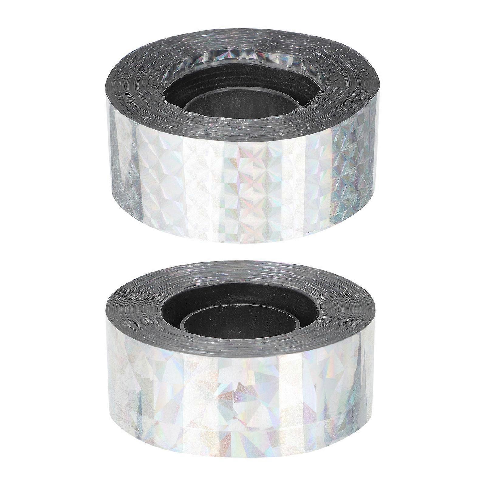 Silver Bird Scaring Tape Double Sided Reflective Tape for Outdoor Use 2 Rolls