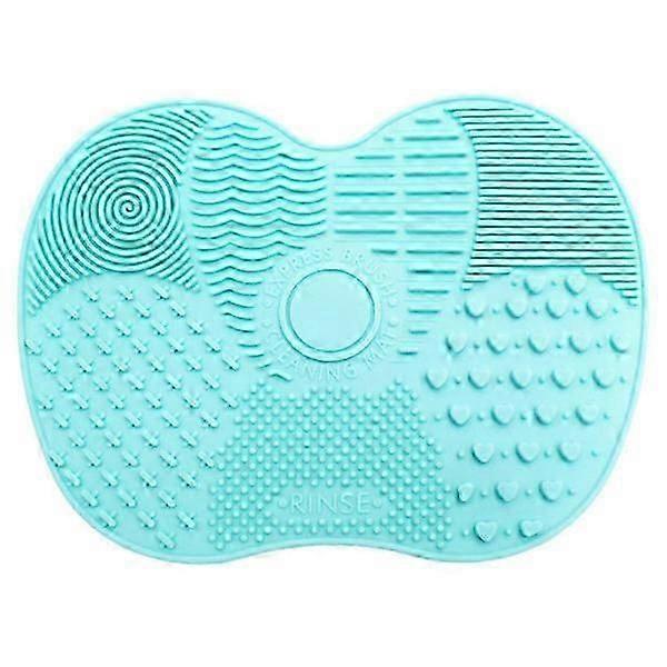 Makeup brush cleaning mat Green