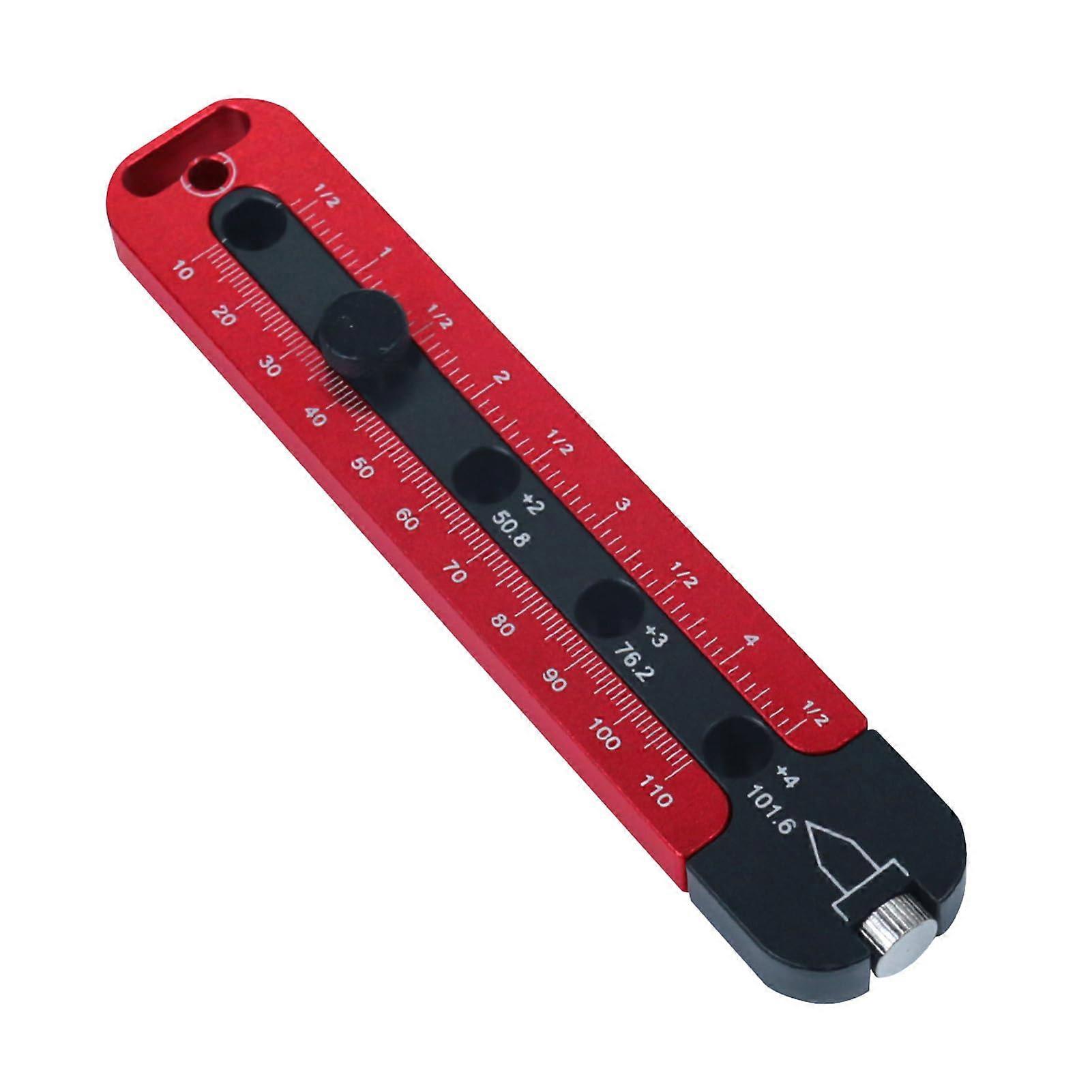 Woodworking Compass Aluminum Alloy, Glass Scoring Wheel, Double-Scale Marking Gauge, Circle Drawing Ruler Tool