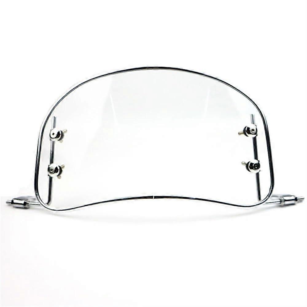 Motorcycle Windshield Motorcycle Windscreen Retro Front Wind Deflector Windscreen Modified Accessories for Scooter EBike (Clear)