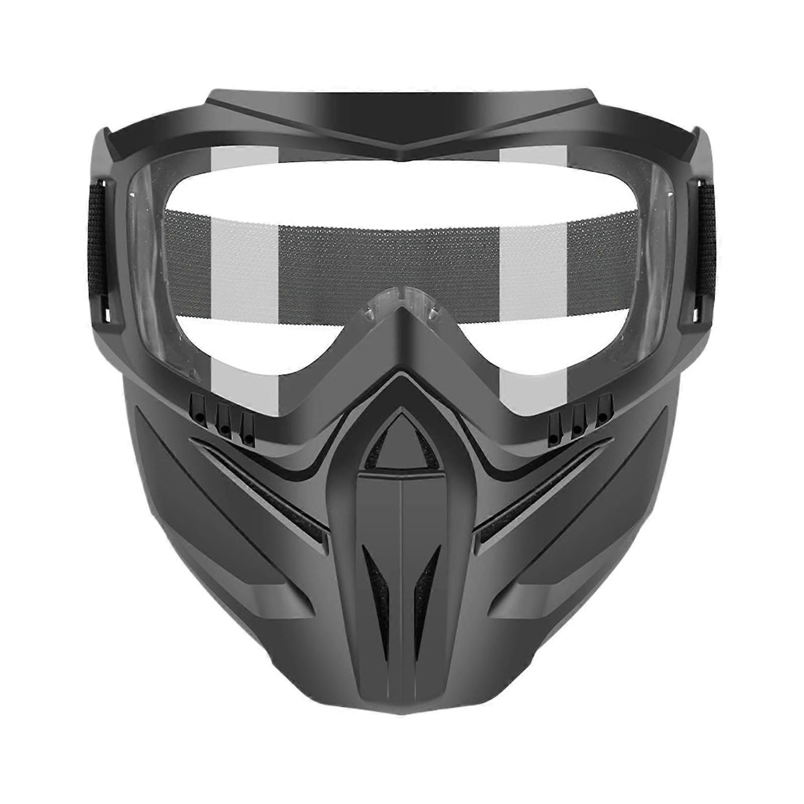 Protective goggles with face shield – Safety goggles – Motorcycle goggles with face shield for Dirt Bikes and ATV, antiUV, adjustable, transparent.