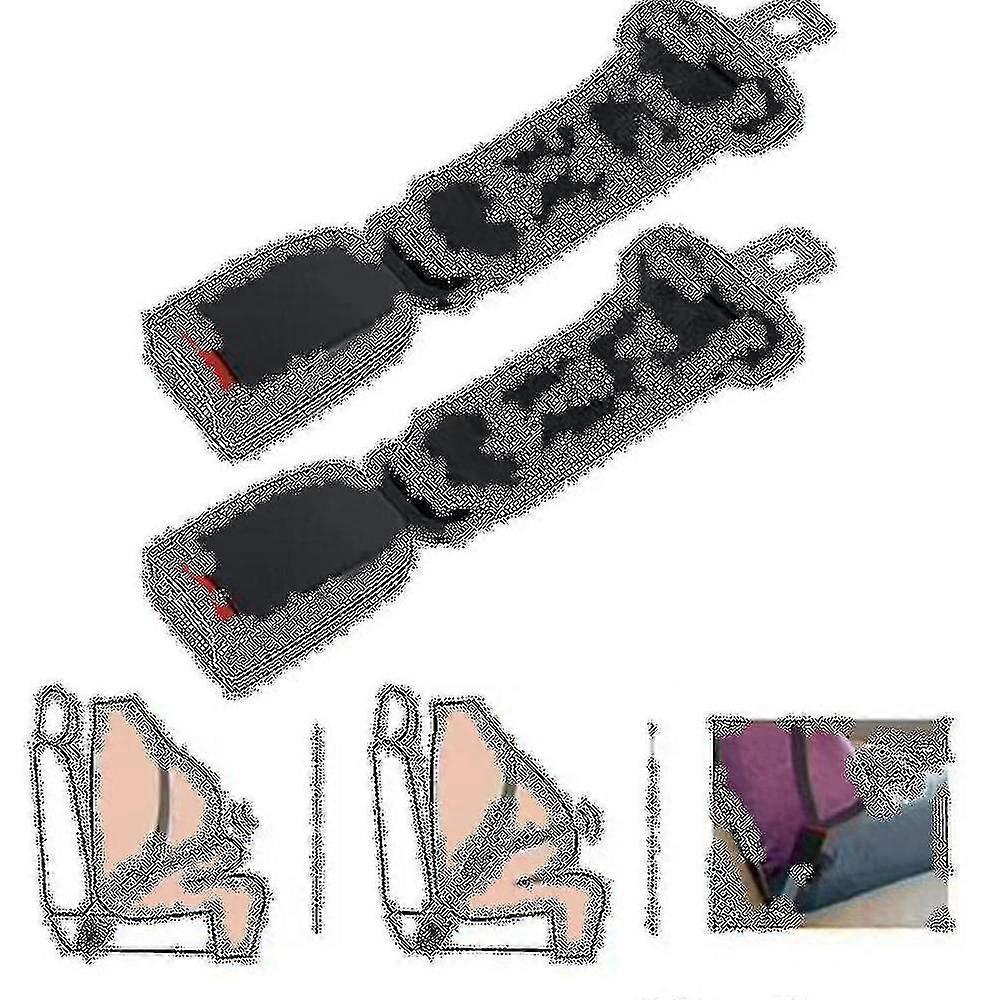 Sikkerhetsbelter 1/2 pakke universell bilbelteforlenger Justerbar setebelteforlengelse stropp 23cm