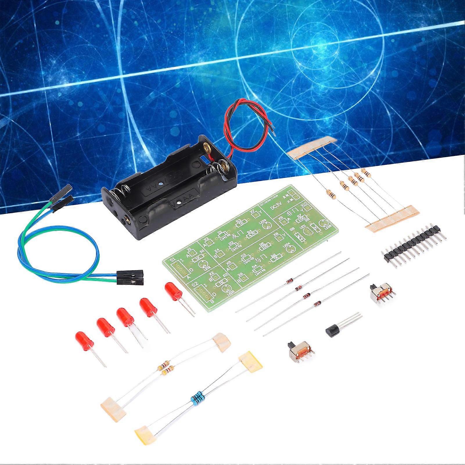 Discrete Component Gate Circuit Kit Analog Circuit Wear Resistant ABS DIY Electronics Kit for Experimental Training