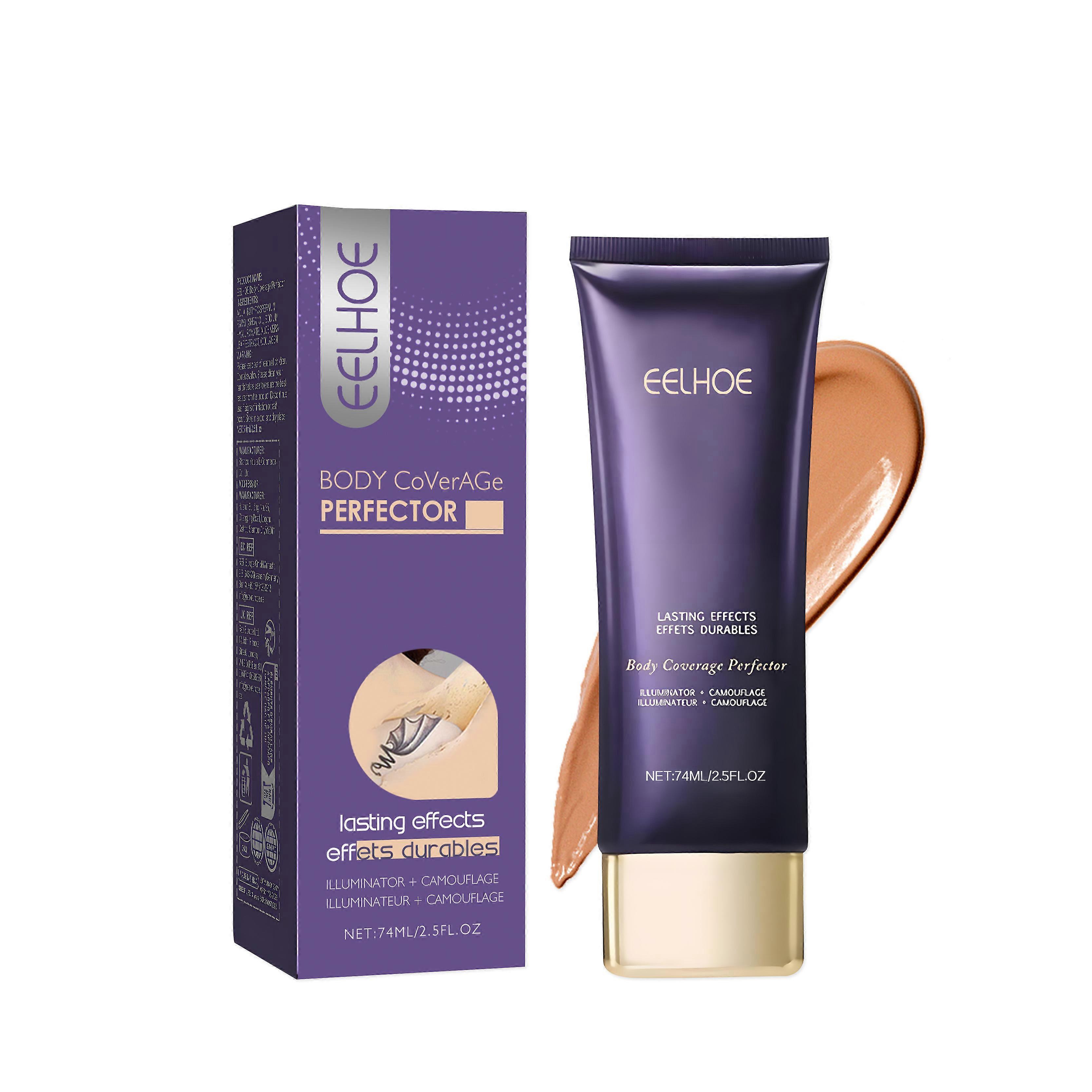 EELHOE Body Coverage Perfector 74 مل كريم خافي عيوب مكياج للجسم والساق لتغطية الوشم