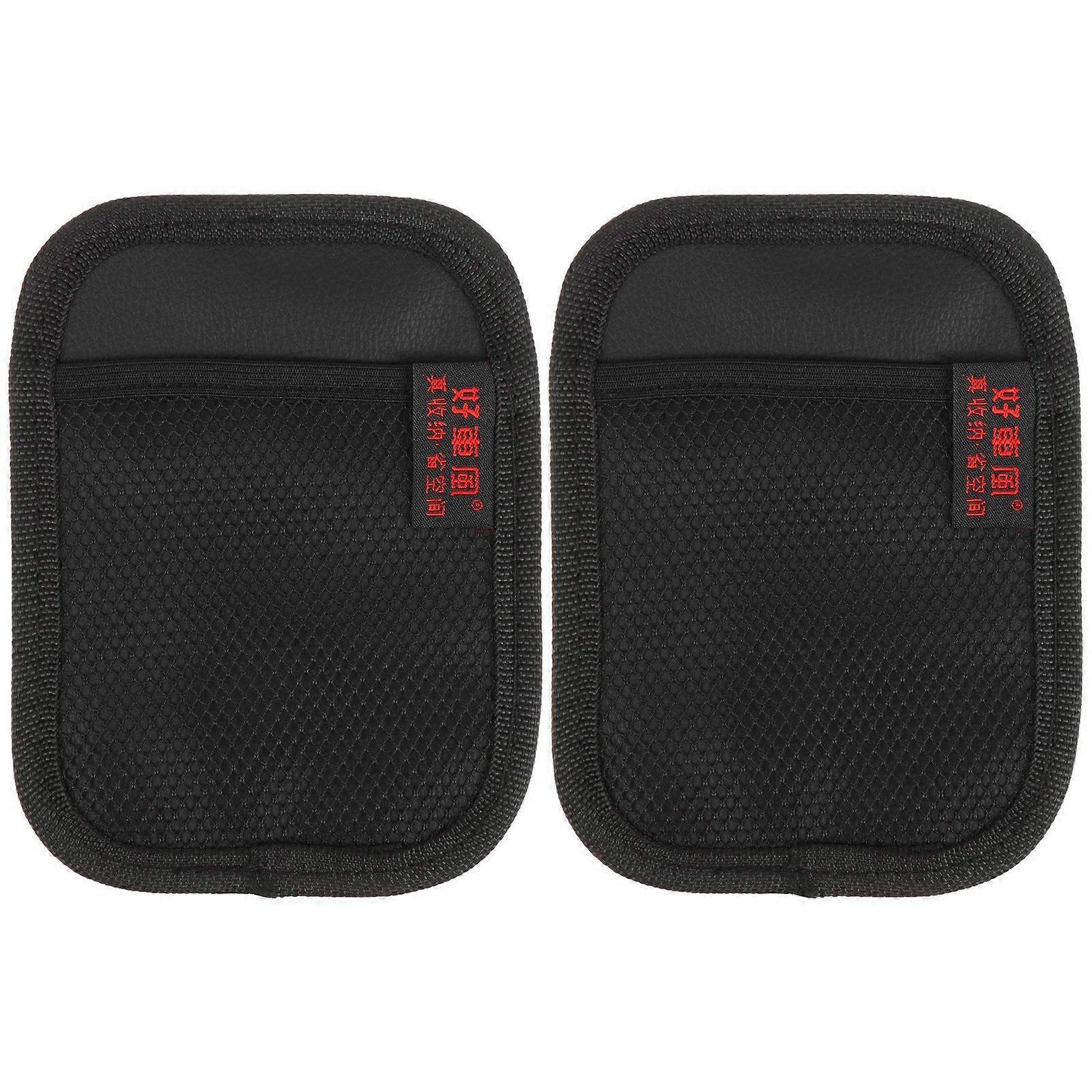 2pcs Car Sticky Storage Organizer Net Bag Mesh Pocket Car Storage Organizer