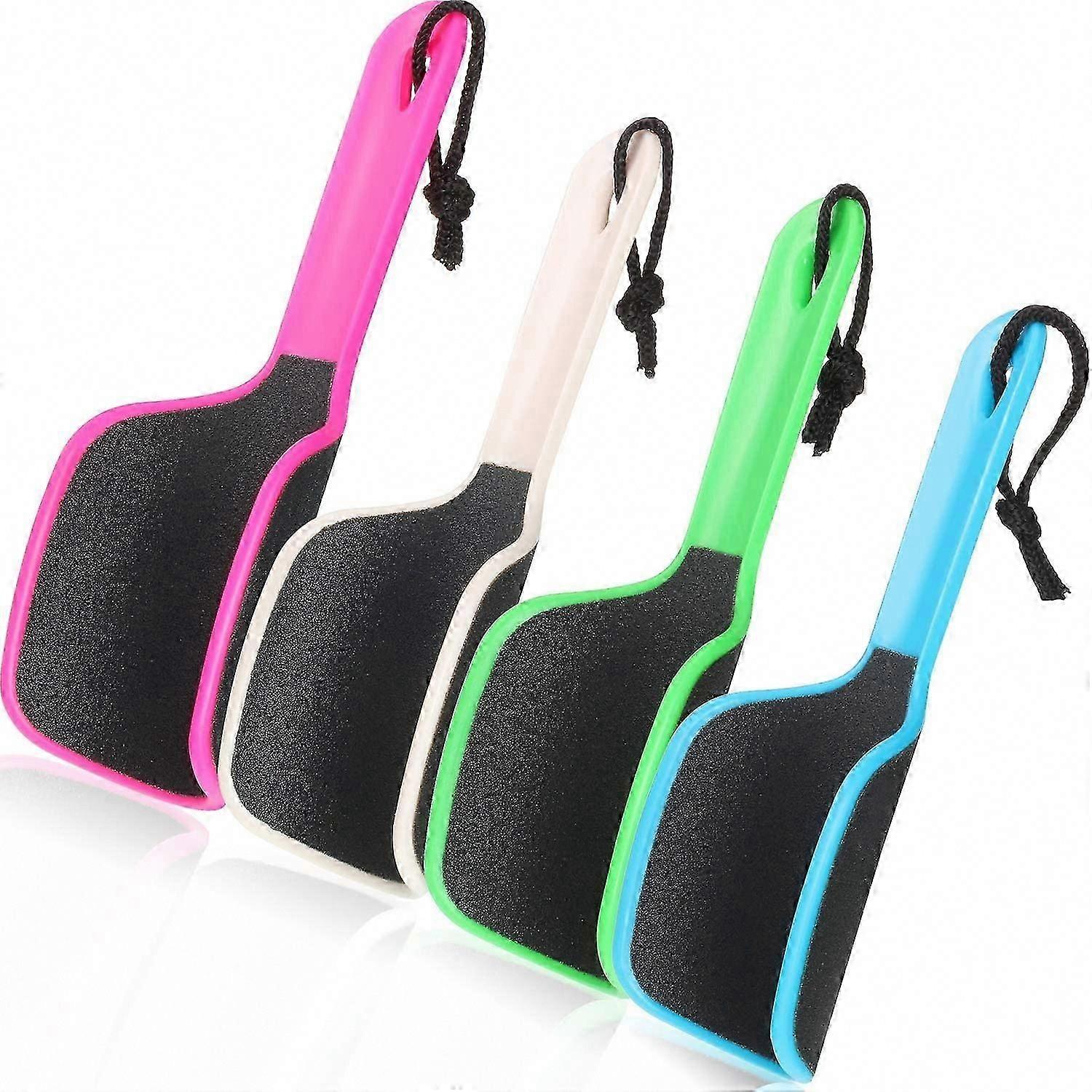 4-Piece U-Shaped Foot File Set - Double Sided Callus Remover for Smooth Feet