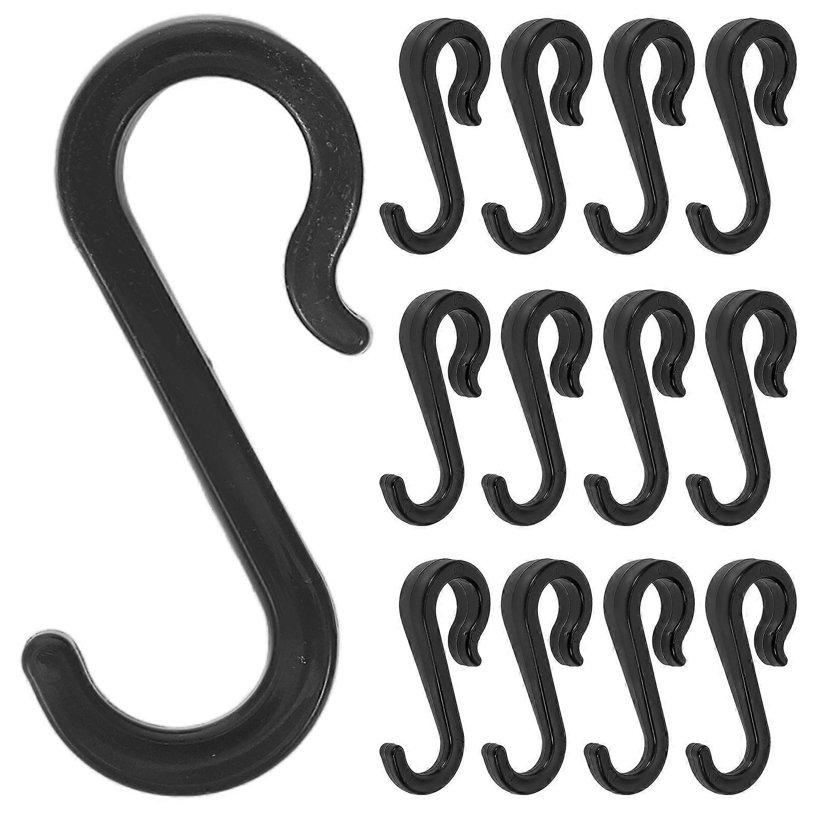 24pcs S-shaped Hooks Hanging Keys Hooks Bathroom Towel Holder Plastic Kitchen Hooks