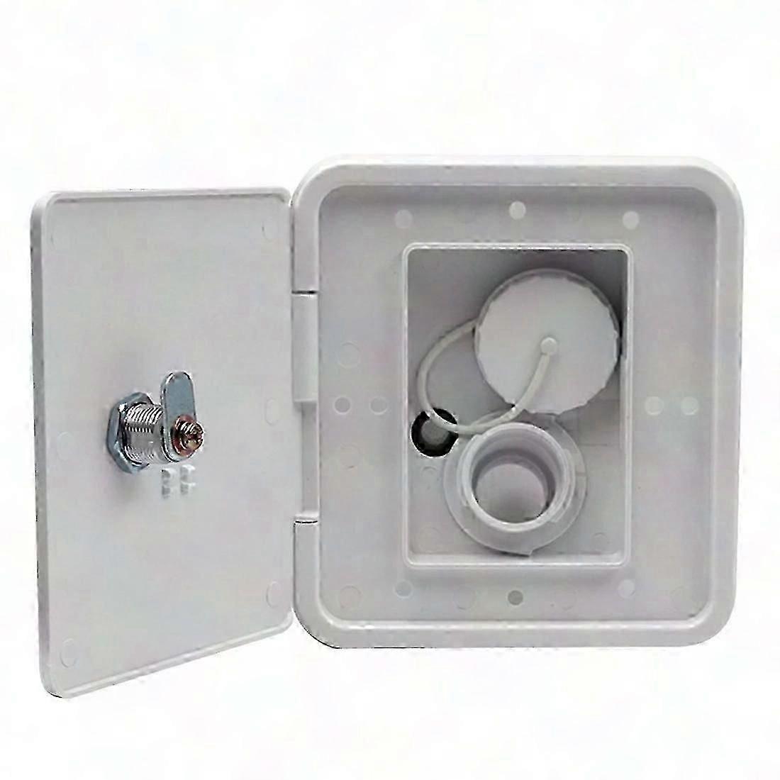 RV Gravity Water Filler Square Hatch with Key Lock for RV Trailer Caravan Accessories