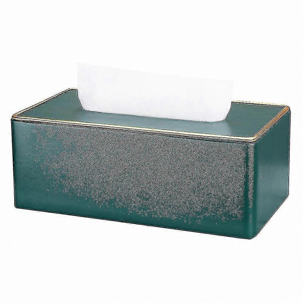 Mint Green Rectangular Tissue Holder with Leather Finish