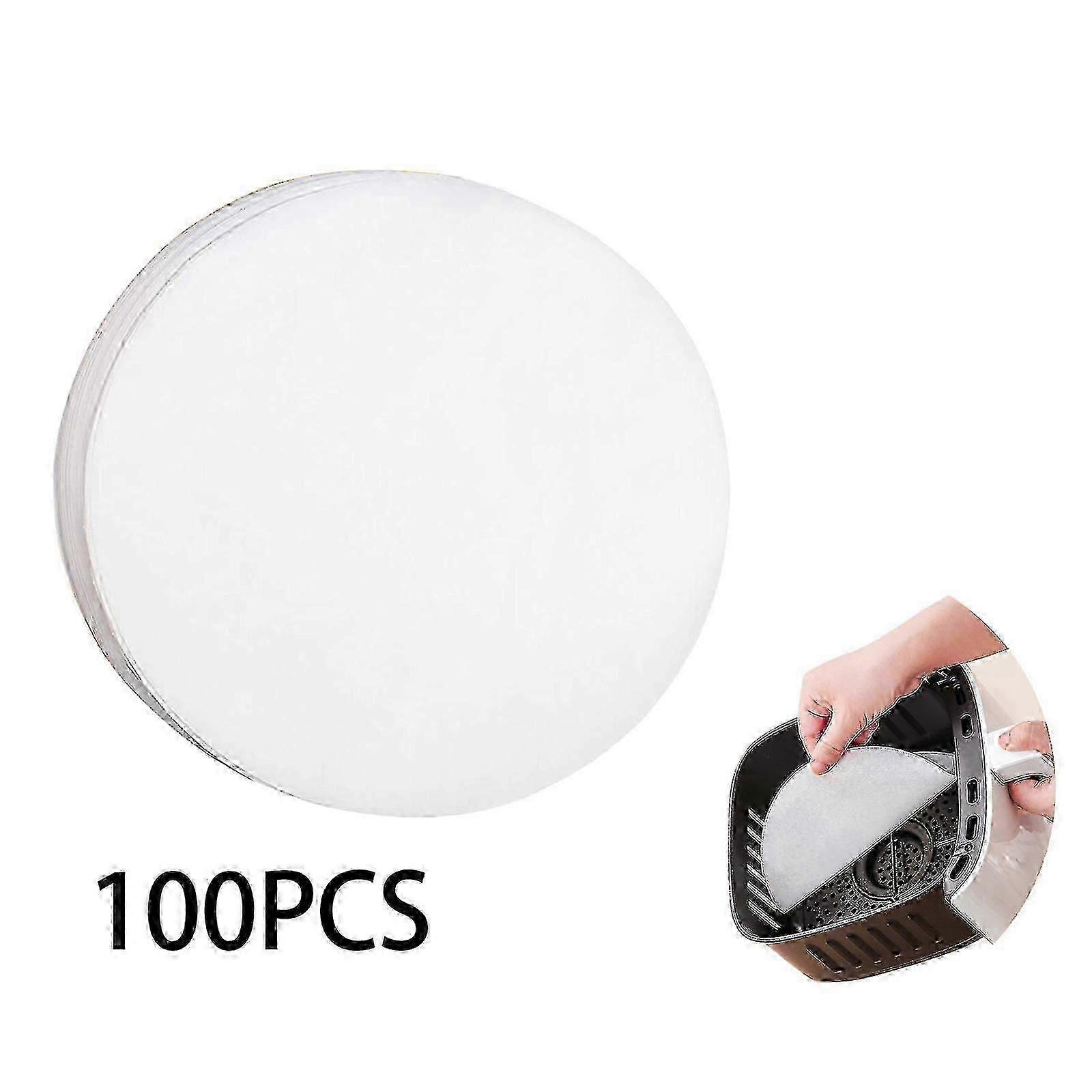 Circular Baking Paper for Air Fryer - 18cm Non-stick Silicone Oil Paper, 100 Sheets