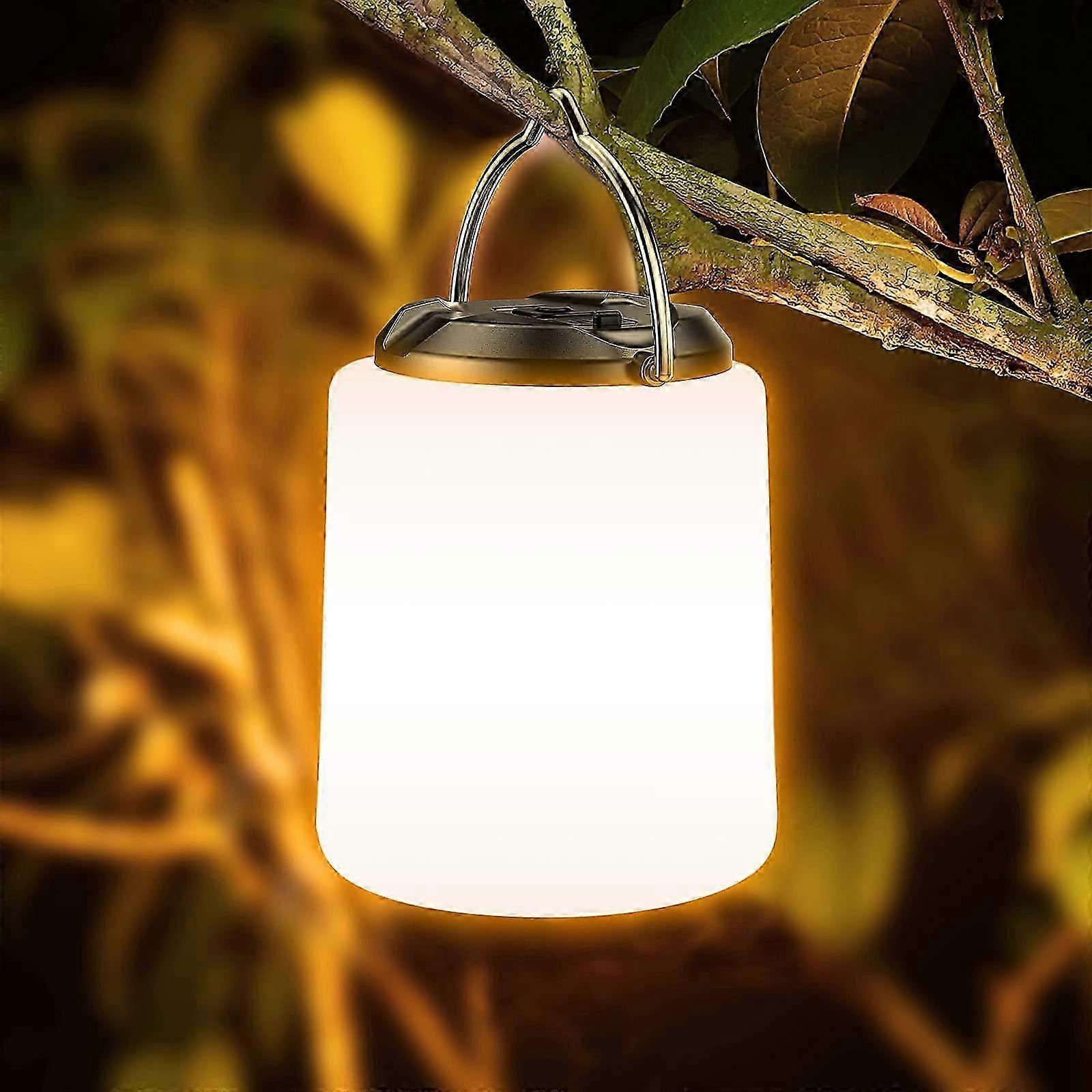 Rechargeable Camping Lantern, Rechargeable LED Camping Lamp - 3000K Warm White Light, Adjustable Brightness 3 Modes, 10H+ Battery Life, Portable & Wat