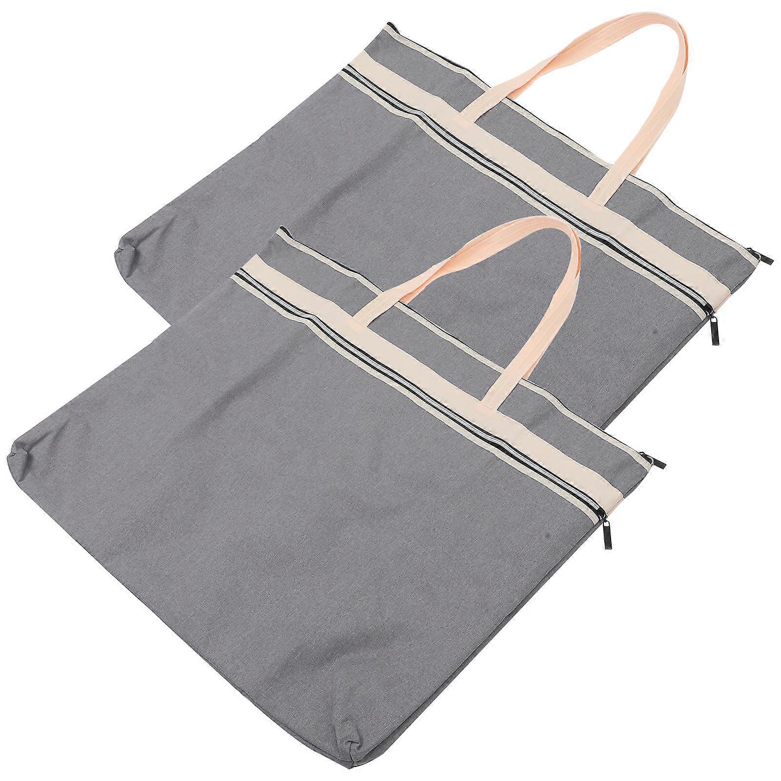 Oxford Cloth Art Storage Pouch with Zipper – Large Capacity File Bag for Documents and Artwork, Tear Resistant Lightweight Design