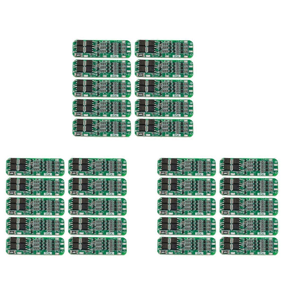 30Pcs 3S 20A 18650 Li-Ion Lithium Battery Charger Module Protection Board PCB 11.1V 12V 12.6V Module