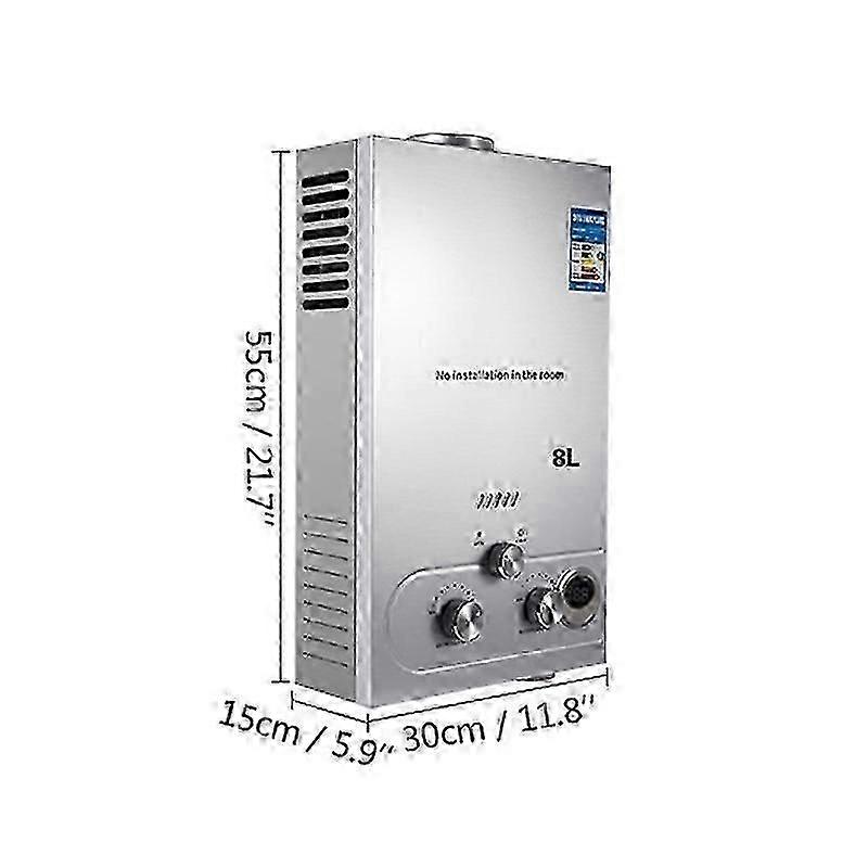36kw Instant LP Gas-Warmwasserbereiter-Kit mit Edelstahlkessel für 6l oder 8l oder 10l oder 12l oder 16l oder 18l Tanks, tragbare Heizlösung
