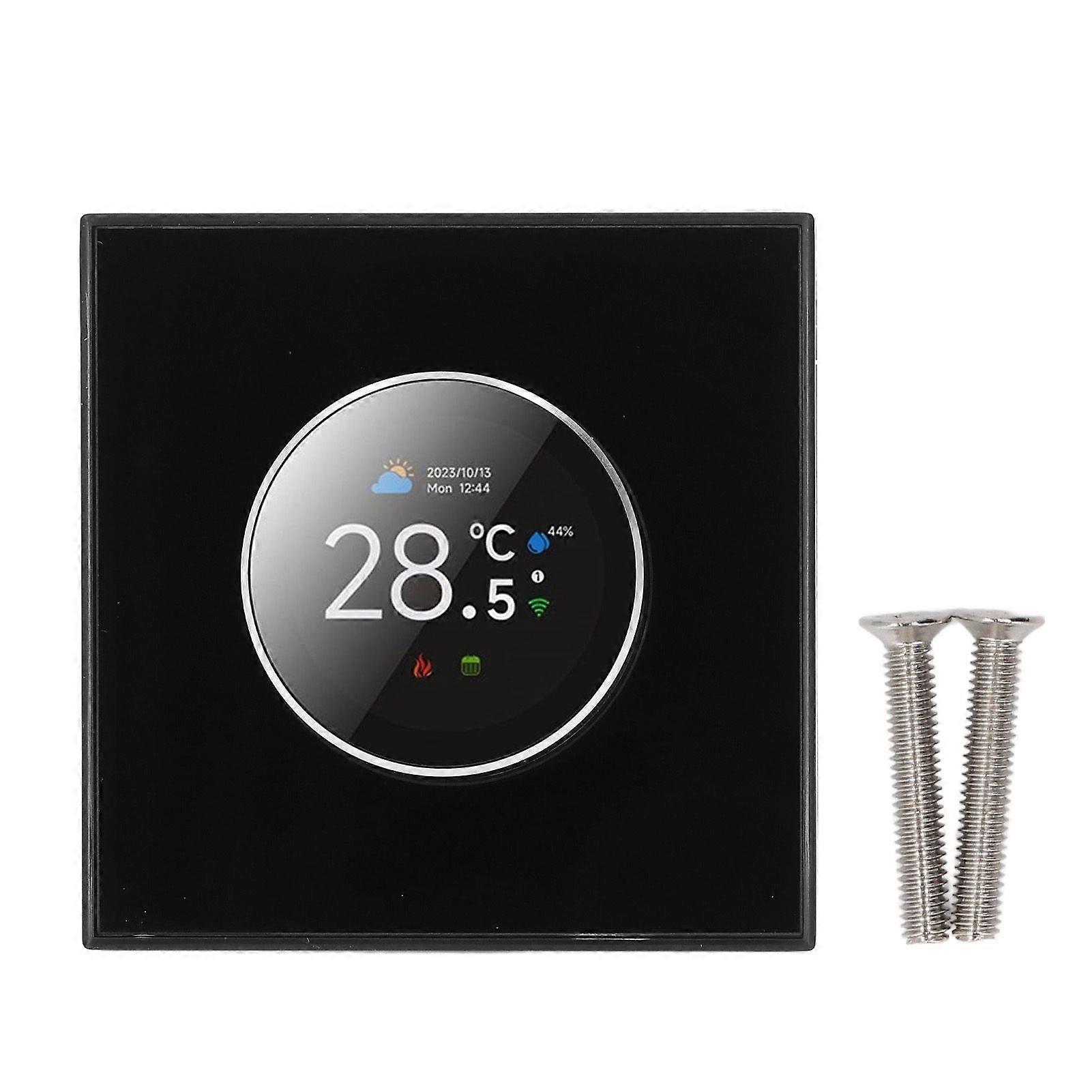 Smart Knob Thermostat Water Heating Digital Temp Voice Controller for Tuya WiFi 2 Way Rotating with Light 95~240VAC