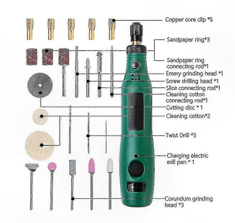 Cordless Mini Power Drill, Rechargeable Multifunction Tool for Grinding and Drilling, Compact and Portable Electric Device