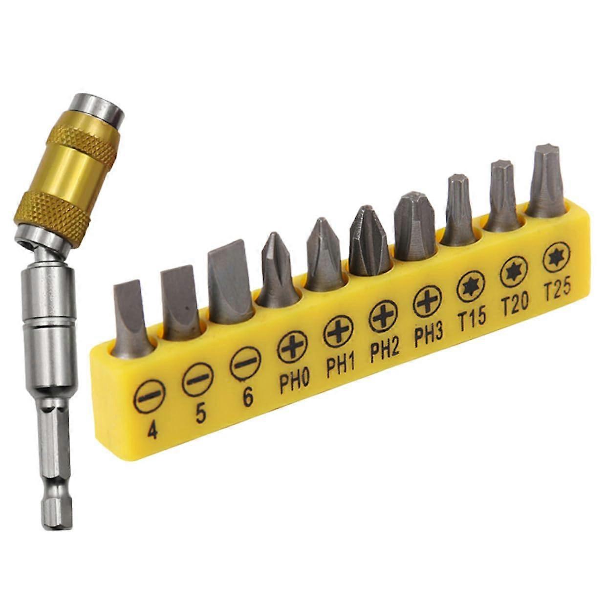 Flexible Drill Bit Extension Handle Adapter Multi-Angle Attachment Universal Drill Compatibility