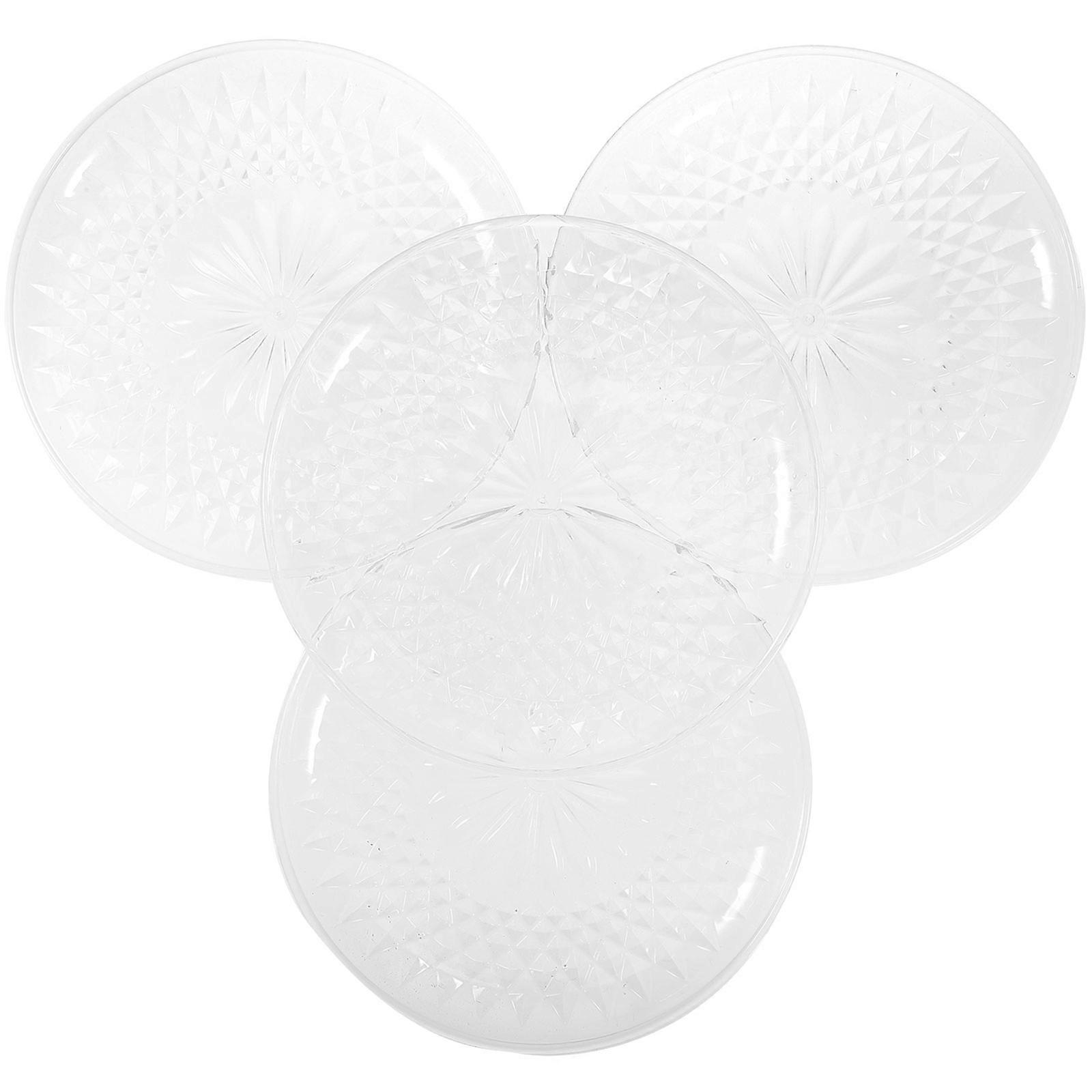 Clear Acrylic Snack Plate for Kitchen Use Transparent Fruit Tray with Highend Material 4 Pieces