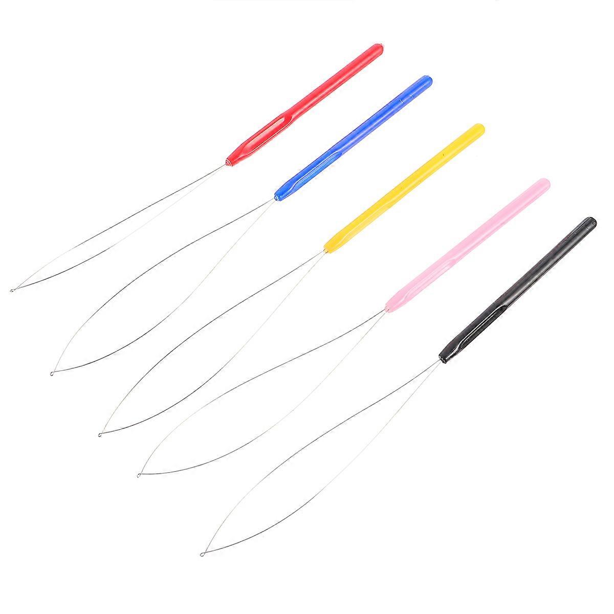 Durable Plastic Dreadlocks Knitting Needles for Hair Extension at Home or Salon Assorted Color Lightweight 10 Pieces