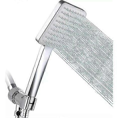 Six-function square shower head with paddle shifter Single shower