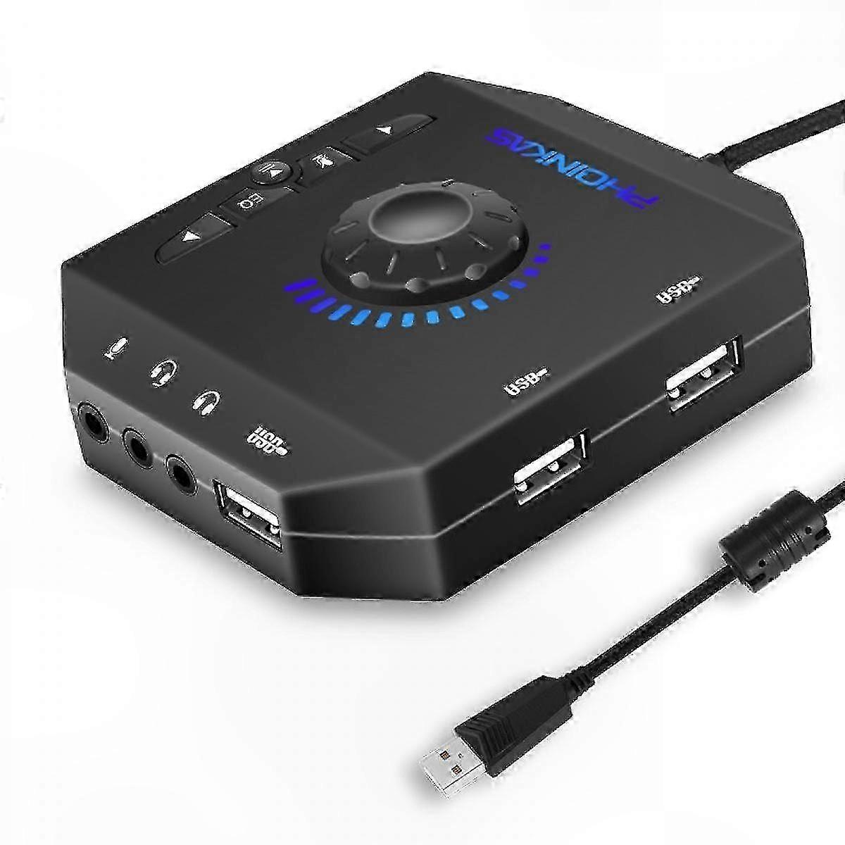 USB  o Adapter - External Sound Card for PC/Mac/Linux with 3.5mm Jack and Stereo Output