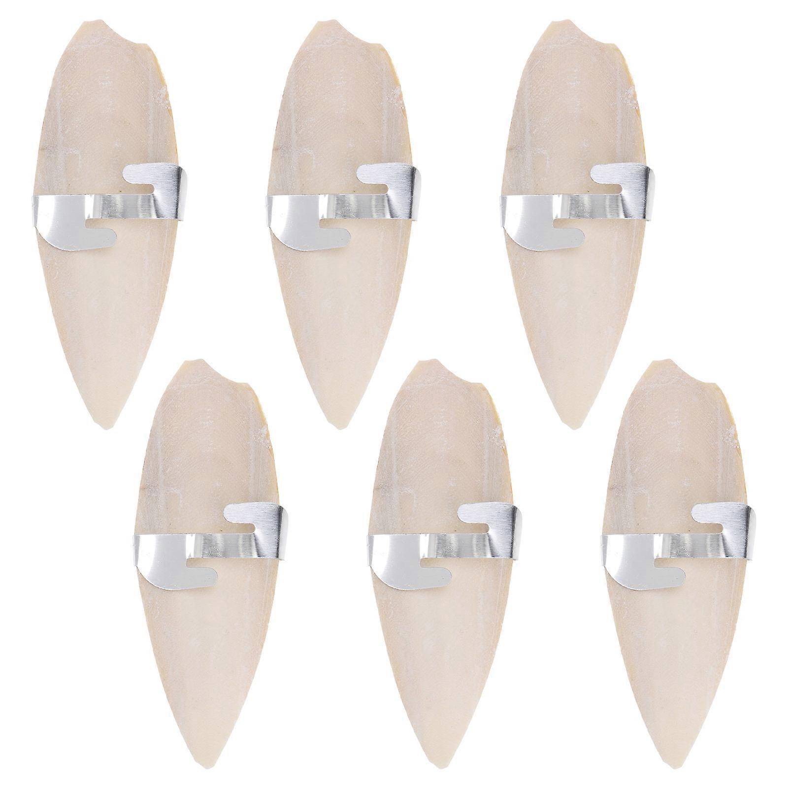 Cuttlebone for Birds with Holder Cuttlebone Chewing Toy Cage Accessories White 11X3X1CM 6 Set