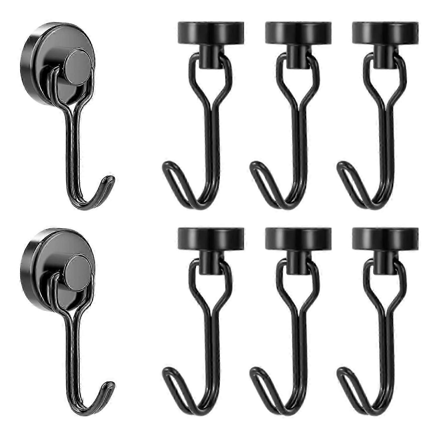 Magnetic organizer hooks for home - 8 pcs multi-use hangers