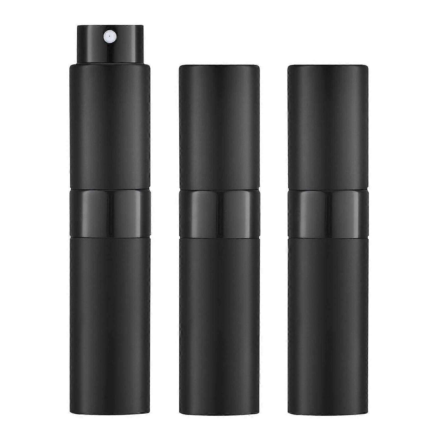 8ML Atomizer Perfume Spray Bottle for Travel (3 Pieces) Empty Cologne Dispenser Portable(Black)