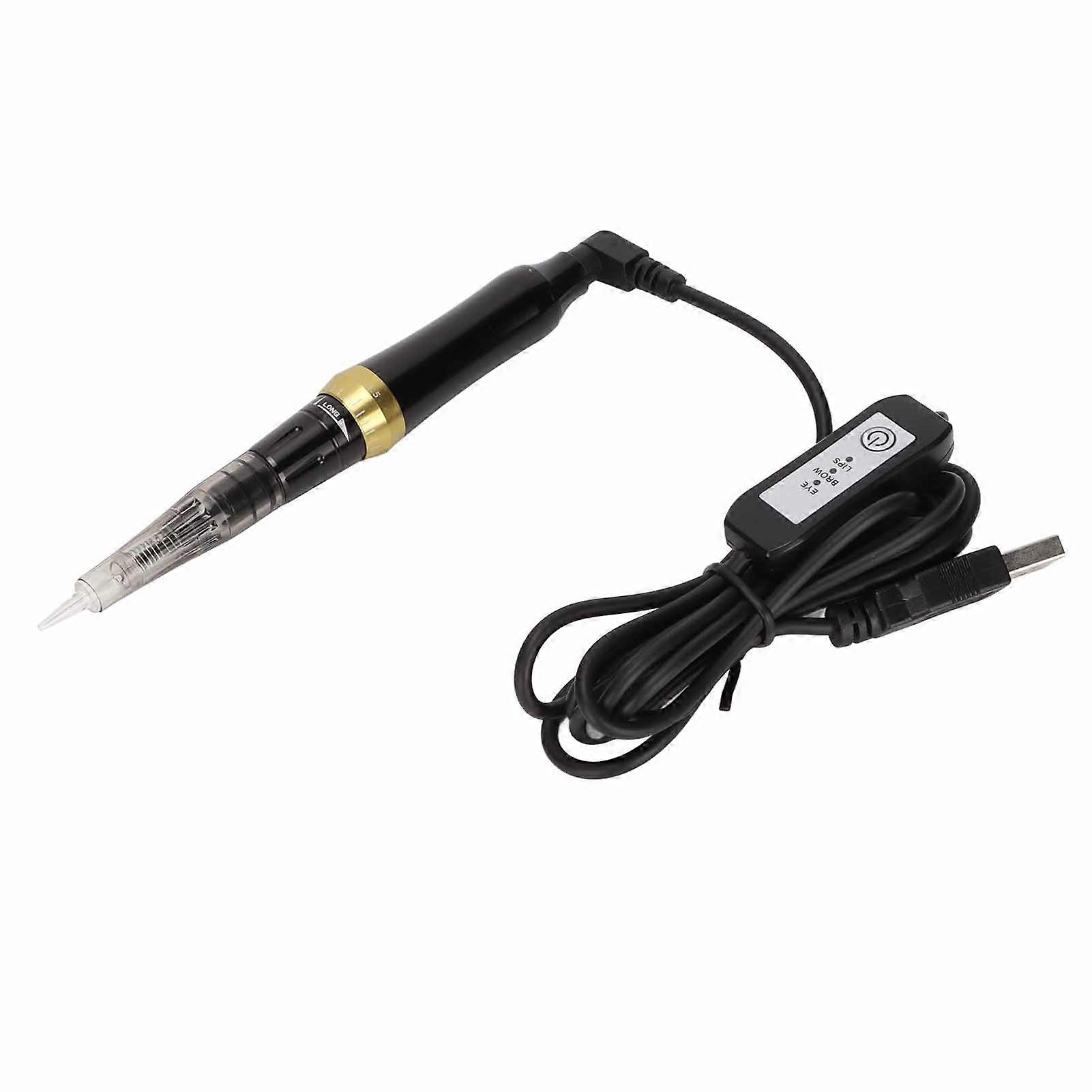 Semi Permanent Tattoo Pen Black 92mm Microblading Machine US Plug